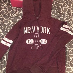 Aeropostale Maroon Crop top sweatshirt